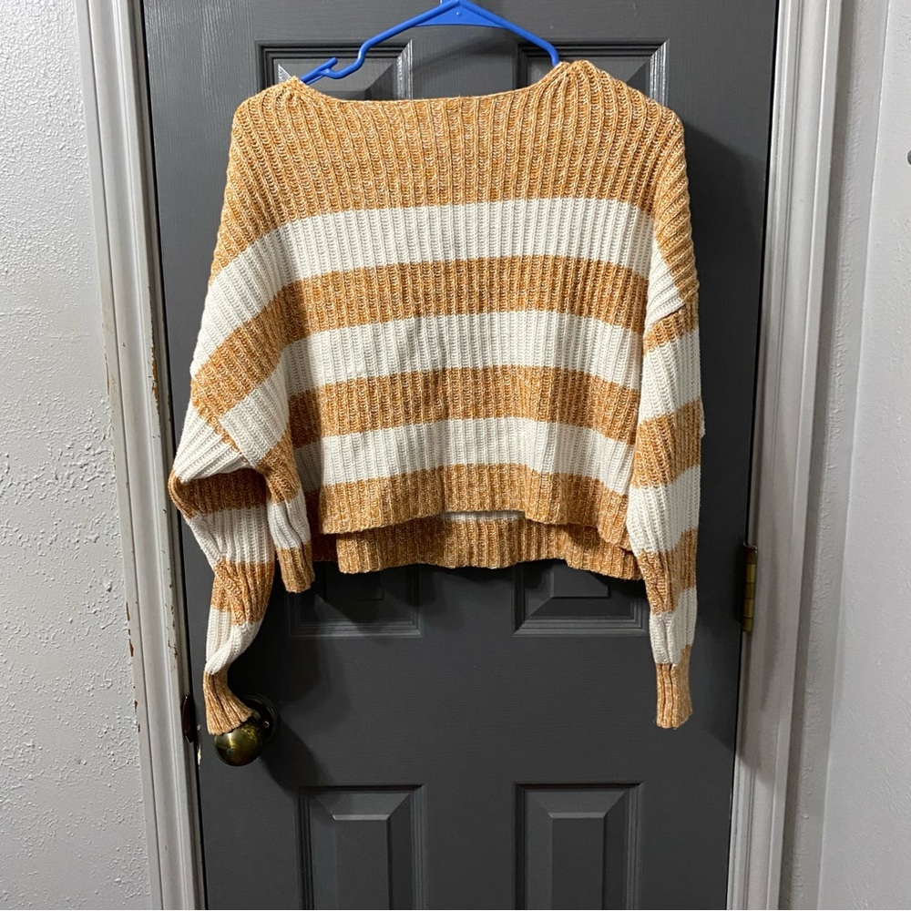 American Eagle Sweater Womens Large Cropped Long Sleeve